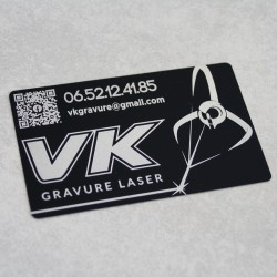 Porte-carte d'affaires en aluminium avec gravure laser